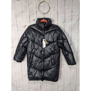 J. Crew Signature Women Puffer Coat ‘Villa’  Primaloft Black Long Jacket Sz XS N